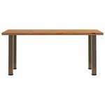 vidaXL Table à manger marron clair bois de chêne massif rectangulaire
