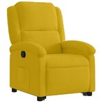 vidaXL Fauteuil inclinable Jaune Velours