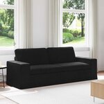 vidaXL Canapé Noir 222 x 80 x 82 cm tissu