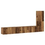 vidaXL Meubles TV muraux 3 Pièces vieux bois bois d'ingénierie
