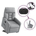 vidaXL Fauteuil inclinable Gris clair Tissu