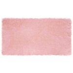 vidaXL Tapis en Peau de Mouton Synthétique Rose 80 x 150 cm Polyester