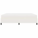 vidaXL Cadre de lit Crème 200 x 200 cm Tissu en velours côtelé