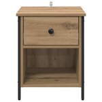 vidaXL Cabinet de chevet avec tiroir chêne artisanal 40 x 42 x 50 cm