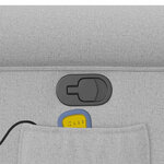 vidaXL Fauteuil de massage inclinable gris nuage tissu