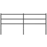 vidaXL Tête de lit métal noir 180 cm