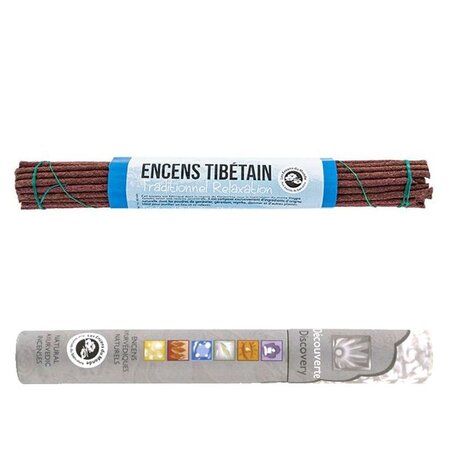 Encens tibétain Relaxation 35 bâtonnets + encens ayurvédique 14 bâtonnets