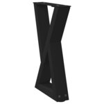 vidaXL Pieds de table basse 2 pièces Noir 38 x (42-43 3) cm Acier