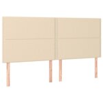 vidaXL Sommier à lattes de lit avec matelas Crème 160x200 cm Tissu