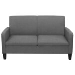 vidaXL Canapé à 2 places 135x65x76 cm Gris foncé