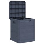 vidaXL Boîte de rangement de jardin 90 L Anthracite