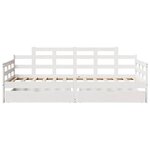 vidaXL Lit de jour et tiroirs sans matelas blanc 90x190 cm bois massif