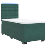 vidaXL Sommier à lattes de lit avec matelas Vert foncé 100x200 cm