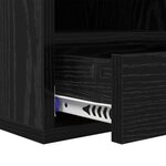 vidaXL Support d'imprimante avec tiroir Chêne noir 40 x 32 x 24 cm