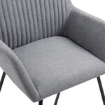 vidaXL Chaises à manger lot de 6 gris clair tissu