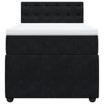 vidaXL Sommier à lattes de lit avec matelas Noir 90x200 cm Velours