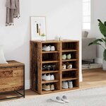 vidaXL Armoires à chaussures 2 Pièces vieux bois bois d'ingénierie