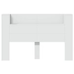 vidaXL Cabinet de Tête de Lit avec LED Blanc 160 x 16 5 x 103 5 cm