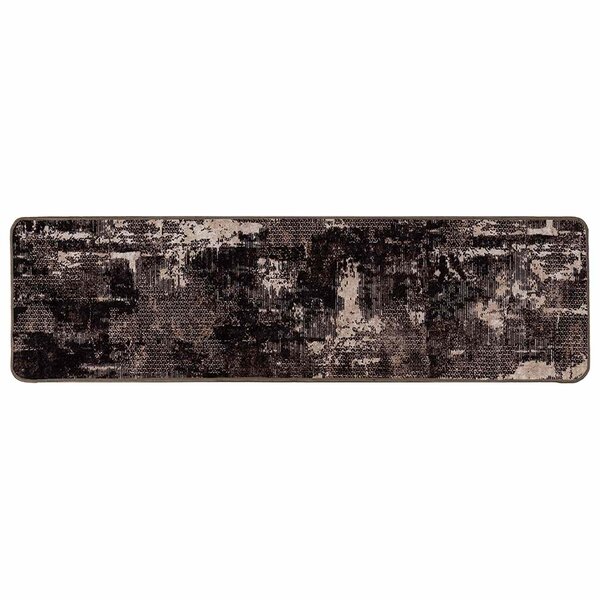 vidaXL Coureur de Tapis MARSA Noir 50 x 200 cm Polyester et PVC