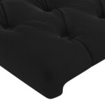 vidaXL Tête de lit à LED Noir 144x7x118/128 cm Velours