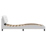 vidaXL Cadre de lit avec LED sans matelas blanc 80x200 cm