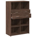 vidaXL Buffet haut chêne marron 80x42 5x124 cm bois d'ingénierie