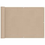 vidaXL Écran de balcon 75 x 200 cm Tissu Oxford Rectangulaire Beige