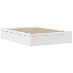 vidaXL Cadre de lit avec tête de lit blanc 120x190 cm bois pin massif