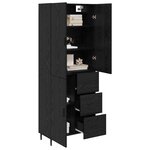 vidaXL Haut Armoire avec tiroir Chêne noir 69 5 x 34 x 180 cm