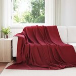 vidaXL Couvertures à jeter 24 Pièces Rouge Bordeaux 270 x 240 cm Toison