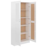 vidaXL Bibliothèque Blanc brillant 82 5x30 5x185 5cm Bois d'ingénierie
