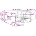 vidaXL Ensemble de canapés d'extérieur 7 Pièces Naturel et Beige