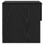 vidaXL Armoire de lit avec tiroir 2 Pièces Chêne noir 40 x 39 x 40 cm