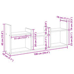 vidaXL Armoire murale 100x18x40 cm sonoma gris bois d'ingénierie