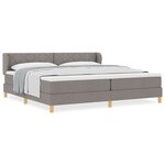 Lit Box Spring vidaXL avec matelas en taupe  200x200 cm  tissu