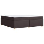 vidaXL Cadre de lit avec matelas Marron foncé 200 x 200 cm tissu