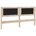 vidaXL Tête de lit capitonnée Marron 150 cm Pin massif