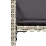 vidaXL Chaises de jardin avec coussins lot de 4 gris clair poly rotin