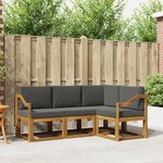 vidaXL Ensemble de canapés d'extérieur 4 Pièces Naturel et Anthracite