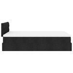 vidaXL Lit ottoman avec matelas noir 120x190 cm tissu