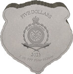 Pièce de monnaie en Argent 5 Dollars g 62.2 (2 oz) Millésime 2023 Fierce Nature GRIZZLY BEAR