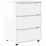 vidaXL Armoire de rangement Blanc brillant 60 x 48 x 81 cm