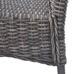 vidaXL Chaises à manger lot de 4 marron rotin Kubu et bois de manguier