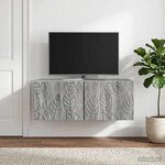 vidaXL Meuble TV mural 78 5 x 41 x 30 cm Sonoma gris Bois d'ingénierie
