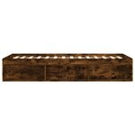 vidaXL Cadre de lit chêne fumé 90x200 cm