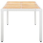vidaXL Ensemble à manger d'extérieur 9 Pièces Résine tressée Blanc