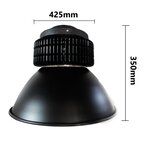 Cloche led industrielle 200w 120° noir - blanc neutre 4000k - 5500k - silamp