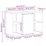vidaXL Vanité en chêne noir Chêne noir MDF Moyen Vanité salle de bain