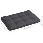 vidaXL Coussins de canapé palette lot de 7 Anthracite