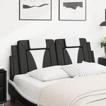 vidaXL Coussin de tête de lit Viana noir et blanc 120 cm similicuir
